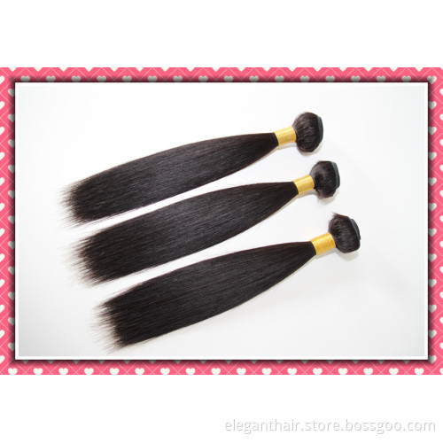Unprocessed Brazilian Virgin Hair Extension Silky Straight Weaving 16" 100g Black Color